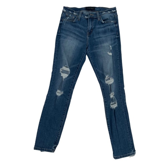 Flying Monkey Women's Distressed Frayed Hem Skinny Jeans Size 27 - Picture 1 of 6